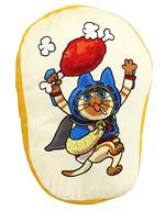 【中古】クッション・抱き枕・本体 上手に焼けました ダイカットクッション 「仕事猫×モンスターハンター」のサムネイル