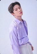 コレクションカード(男性)/｢ONEUS POPUP STORE ： BLACK MIRROR｣トレカ ONEUS/LEEDO(イド)/上半身・衣装紫/「ONEUS POPUP STORE ： BLACK MIRROR」トレカ