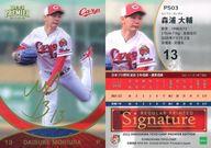 【中古】スポーツ/インサートカード/REGULAR PRINTED SIGNATURE/2022 広島東洋カープ PREMIER EDITION ベースボールカード PS03[インサートカード]：森浦大輔(金箔押しサイン入り)