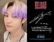 【中古】コレクションカード(男性)/CD｢Reload｣(Ridn’ Ver.)封入特典フォトカード NCT DREAM/ロンジュン(Renjun)/裏面黒 印刷サイン入り/CD「Reload」(Ridn’ Ver.)封入特典フォトカード