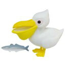 【中古】トレーディングフィギュア 1.口開けペリカン&魚(ホワイト) 「ちょこんとペリカン」