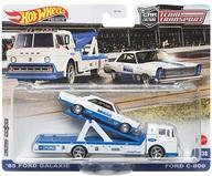 【中古】ミニカー 1/64 トランスポーター：フォード C-800 積載車両：’65 フォード ギャラクシー 「Hot Wheels チームトランスポート」 [HCR33]