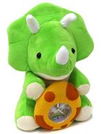 【中古】置き時計・壁掛け時計 トリケラトプス 恐竜時代アラーム付きぬいぐるみ時計