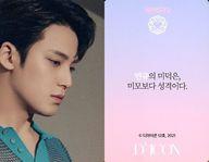 コレクションカード(男性)/｢Dicon PHOTOCARD101 SEVENTEEN｣フォトカード SEVENTEEN/MINGYU(ミンギュ)/裏面ピンク・韓国語メッセージ入り/「Dicon PHOTOCARD101 SEVENTEEN」フォトカード