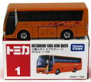 【中古】ミニカー 1/156 三菱ふそうエアロクィーン(オレンジ/赤箱/ベトナム製) 「トミカ No.1」