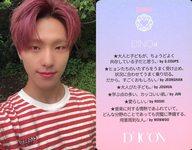 コレクションカード(男性)/｢Dicon PHOTOCARD101 SEVENTEEN｣フォトカード SEVENTEEN/DINO(ディノ)/裏面ピンク・日本語メッセージ入り/「JAPAN EDITION」/「Dicon PHOTOCARD101 SEVENTEEN」フォトカード