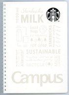【中古】ノート・メモ帳 スターバックス キャンパスリングノート ホワイト 「スターバックス」のサムネイル