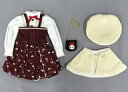 【中古】ドールアクセサリー MDD用 wintercape dress set (White/wine) 帽子サイズ大きめ