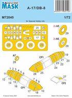 【新品】塗料・工具 1/72 A-17/DB-8 塗装マスクシール(スペシャルホビー用) [SPHM72045]