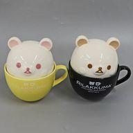 【中古】マグカップ・湯のみ 全2種セット チョコレート＆コーヒーほっこりラテアート風ふた付きマグカップ 「リラックマ」 タイトー限定