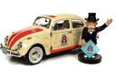 【中古】ミニカー 1/18 1963 VW ビートル イエロー ”Free Parking” Mr. モノポリー フィギュア付 [AWSS141]