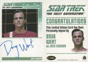 【中古】海外映画 ドラマ/直筆サインカード/Autograph Card/2016 Rittenhouse Star Trek The Next Generation Portfolio Prints Series 2 Trading Cards 直筆サインカード ：Doug Wert as Jack Crusher(直筆サイン入り)