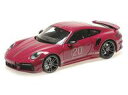 【新品】ミニカー 1/18 ポルシェ 911 (992) ターボ S クーペ スポーツデザイン 2021(レッド ) 「MINICHAMPS」 [113069075]