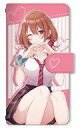 【中古】携帯ジャケット・カバー デザイン02(小日向彩羽/B) ブックスタイルスマホケース Lサイズ 「友達の妹が俺にだけウザい」