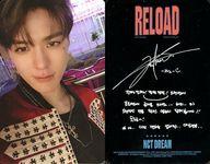 【中古】コレクションカード(男性)/CD｢Reload｣(Ridn’ Ver.)封入特典フォトカード NCT DREAM/ジェノ(Jeno)/裏面黒 印刷サイン入り/CD「Reload」(Ridn’ Ver.)封入特典フォトカード