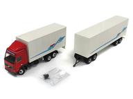 【中古】ミニカー 1/50 VOLVO FH16 Globetrotter 6×2 4-axle trailer(レッド×ホワイト×ライトブルー) [4609/280966]