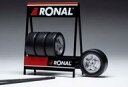 【新品】ミニカー 1/18 タイヤセット Ronal GM(シルバー) [18SET018W]