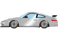 【新品】ミニカー 1/43 Porsche 911(997) GT3 RS BBS Cup Wheel(シルバー) EM710C