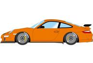【新品】ミニカー 1/43 Porsche 911(997) GT3 RS BBS Cup Wheel(オレンジ) EM710D