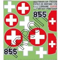 【新品】塗料・工具 1/72 ポテーズ25 スイス空軍 ”機番号855” デカール (アズールフロム用) [AZUFR0X06]