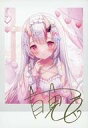 【中古】キャラカード 百鬼あやめ 複製サイン入りおもちもなか描き下ろしチェキ風ブロマイドカード 「バーチャルYouTuber ホロライブ 百鬼あやめ 新衣装記念2023 新衣装記念フルセット」 購入特典