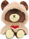 【中古】ぬいぐるみ ジャッキー(ハートポンチョ) ぬいぐるみ(S) 「くまのがっこう」