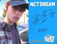 コレクションカード(男性)/CD｢ISTJ｣(Extrovert Ver.)封入フォトカード NCT DREAM/チョンロ(Chenle)/裏面青・印刷サイン・メッセージ入り/CD「ISTJ」(Extrovert Ver.)封入フォトカード