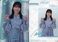 【中古】コレクションカード（乃木坂46）/｢日向坂46ツインウエハース｣プラカード＜ローソン限定＞ 13R[レア(ホログラム仕様)]：丹生明里/印刷サイン入り/「日向坂46ツインウエハース」プラカード＜ローソン限定＞のサムネイル