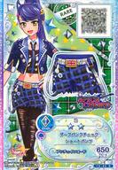 【中古】アイカツDCD/R/ボトムス/クール/SPICE CHORD/6弾 F6-93[R]：ダークパンクチェックショートパンツ