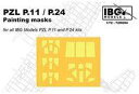 【新品】塗料 工具 1/72 PZL P.11/P.24戦闘機用マスクシール IBG用(72M004) PBM7204