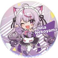 【中古】バッジ・ビンズ 猫山みあ 150mm 丸缶バッジ 「バーチャルYouTuber ブイエール×原宿竹下通り友竹庵 第2弾」