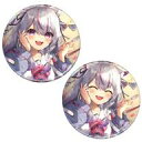 【中古】バッジ・ピンズ 猫山みあ 缶バッジ2種セット 「バーチャルYouTuber ブイエール 猫山みあ 2023バースデー記念」