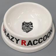 【中古】食器 Crazy Raccoon ドッグボウル ホワイト