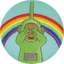 【中古】バッジ・ピンズ ディプシー(虹) 「テレタビーズ シークレット刺繍缶バッジ」(3)