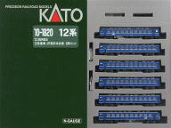 発売日 2024/03/02 メーカー KATO(カトー) 型番 10-1820 JAN 4949727690209 中古注意事項 ※本製品に動力ユニットは付属いたしません、予めご了承ください。 備考 商品解説■──「SL北びわこ号」や「ありがとうC56号」で活躍した宮原支所の12系客車を製品化！【商品紹介】「SL北びわこ号」をはじめ、JR西日本のイベント列車で活躍する12系客車を製品化いたします。12系客車は昭和44〜53年(1969〜1978)にかけて製造された国鉄最後の急行用客車で、北海道を除く全国各地で運用されました。JR西日本網干総合車両所宮原支所の12系は「SL北びわこ号」としてC56とともに運行されたほか、臨時のイベント列車としてJR西日本管内各地はもちろん九州での活躍も見られます。同時発売予定の「2020-2 C56 160」と組み合わせて往年の「SL北びわこ号」を再現可能です。また「ありがとうC56 やまぐち」号やEF65 1000用の「あそ」ヘッドマークも付属し、お好みの機関車とともにイベント列車をお楽しみいただけます。【製品特長】平成30年(2018)頃のJR西日本網干総合車両所宮原支所所属の形態で製品化スハフ12 129は車掌室大窓、特徴的なテールライト位置、スハフ12 155は車掌室小窓、車掌室側貫通ドアにあるバックサイン掛け、吊り下げ式の幌を再現各車ともAU13クーラー搭載、オハ12 345のみクーラー側面がメッシュタイプ、その他はスリットタイプの形態で再現側面・正面とも白帯が省略されたドア、側面のJRマーク、車番の前に「」表記(横軽対応Gマーク)のある外観を再現中間連結部はボディマウント式密自連カプラー装備、先頭車先頭部のカプラーは両エンドともボディマウントタイプのアーノルドカプラーを取付済。交換用ナックルカプラー付属スハフ12は緩急室側のテールライト点灯(消灯スイッチ付)テールマーク2種(「SL北びわこ号」、「ありがとうC56 やまぐち」号)、反射板付属(両面テープで取付)牽引機用ヘッドマーク付属(C56用：「SL北びわこ号」(冬)、「ありがとうC56 やまぐち」号、D51 200用：「SL北びわこ号」(春/秋)、EF65 1000用：急行「あそ」)ブックケースには客車のほかに機関車1両を収納可能行先表示シール付属【セット内容】スハフ12 129オハ12 341オハ12 345オハ12 346オハ12 352スハフ12 155【付属品】行先表示シール交換用ナックルカプラージャンパ栓C56 160用ヘッドマーク(SL「北びわこ」号(夏)、「ありがとうC56 やまぐち」)D51 200用ヘッドマーク(SL「北びわこ」号(春/秋) )EF65 1000用ヘッドマーク(急行「あそ」)12系テールマーク(SL「北びわこ」号、「ありがとうC56 やまぐち」)反射板ドライバー【関連オプションパーツ】11-211/212 LED室内灯クリア/(6両分入)【商品詳細】スケール：1/150 関連商品はこちらから KATO(カトー)　