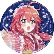 【中古】バッジ・ビンズ さくらみこ(等身/看板娘ver.) 「バーチャルYouTuber ホロライブ さくらみこ×鳴門鯛焼本舗 第2弾 トレーディング缶バッジ」