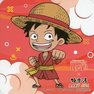 【中古】マグカップ・湯のみ モンキー・D・ルフィ(四角/ミニキャラ) コースター Bグループ 「ワンピース FILM RED×極楽湯・RAKU SPA 銭湯開始!! 麦わらの一味」 コラボメニュー注文特典