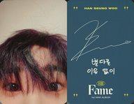 【中古】コレクションカード(男性)/CD「1st Mini Album Fame」(HAN ver.)特典フォトカード VICTON/ハン・スンウ(HAN SEUNG WOO)/顔アップ・目開き・裏面青・印刷サイン入り/CD「1st Mini Album Fame」(HAN ver.)特典フォトカード