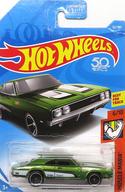 【中古】ミニカー 1/64 69 DODGE CHARGER 500(グリーン×ホワイト) 「Hot Wheels MUSCLE MANIA」 [FJX78]