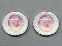 【中古】ドールアクセサリー 14mm カボションアイ(薄ピンク)