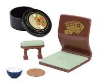 【中古】トレーディングフィギュア 座椅子(座椅子、ひじ置き、茶櫃、湯呑、茶托) 「和室 茶の間」