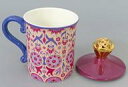 【中古】マグカップ・湯のみ ANNA SUI フタ付きマグ レトロフラワー ベージュ