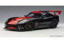 【中古】ミニカー 1/18 ダッジ バイパー 1:28 エディション ACR(ブラック×レッド・ストライプ) 「オートアート・コンポジットモデルシリーズ」 [7...