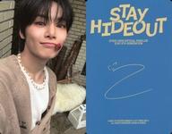 コレクションカード(男性)/「Stray Kids Official Fanclub STAY 4th Generation STAY HIDEOUT」Kit封入フォトカード Stray Kids/アイエン(I.N)/裏面青・印刷サイン入り/「Stray Kids Official Fanclub STAY 4th Generation STAY HIDEOUT」Kit封入フォトカード