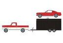 【中古】ミニカー 1/64 1967 Ford F-100 with 1965 Ford Mustang Fastback in Enclosed Car Ha...