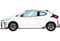 【中古】ミニカー 1/43 TOM’S GR Yaris 2021(スーパーホワイト2) [EM704A]