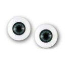 【中古】ドールアクセサリー 18mm リアリスティックアイ(リアルアイ) グリーン
