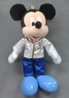 【中古】ぬいぐるみ ミッキーマウス(ディズニーシー・プラザ グリーティング衣装) ぬいぐるみバッジ 「ディズニー」 東京ディズニーシー限定のサムネイル