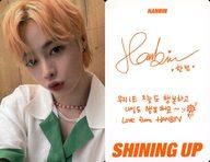 コレクションカード(男性)/CD｢SHINING UP｣(Sunlight Ver.)封入フォトカード TEMPEST/ハンビン(HANBIN)/裏面オレンジ・印刷サイン・メッセージ入り/CD「SHINING UP」(Sunlight Ver.)封入フォトカード