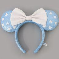 【中古】アクセサリー(非金属) ミニーマウス(ブルー×ホワイト/ハート/スパンコール) カチューシャ 「デ..